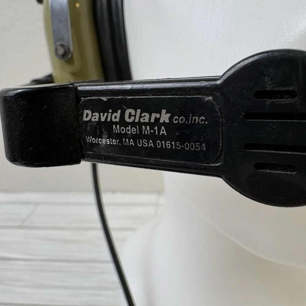 David Clark Aviation Headset W/ Boom Mic M-1A As-is Untested